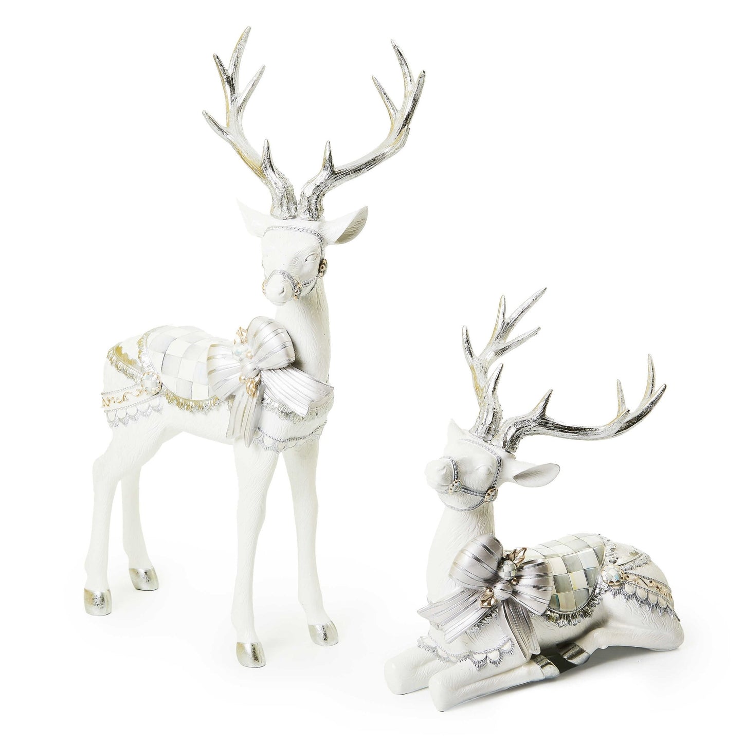 Crystal Palace Resting White Deer - |VESIMI Design| Luxury Bathrooms and Home Decor