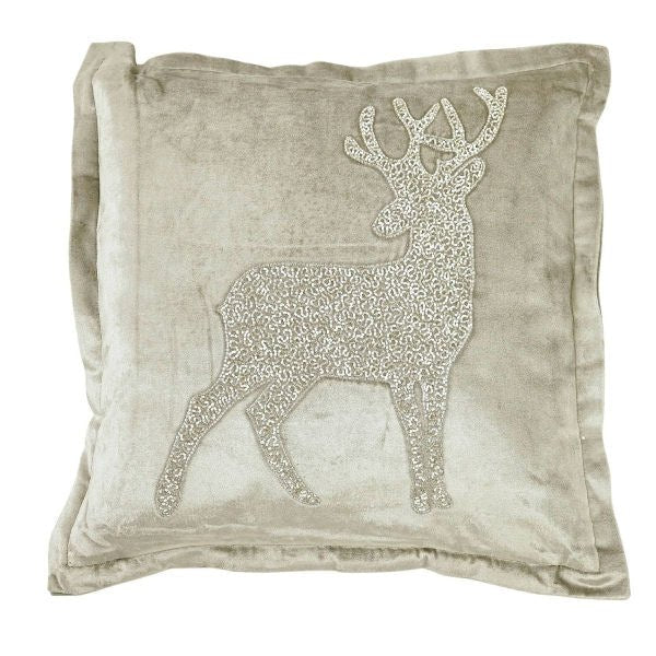 Cushion Deer Silver - |VESIMI Design| Luxury Bathrooms and Home Decor