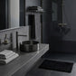 Grey Concrete BathroomSink with Gun Metal Faucet