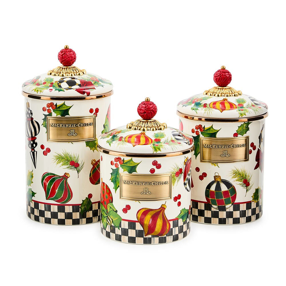 Deck the Halls Canisters - set of 3