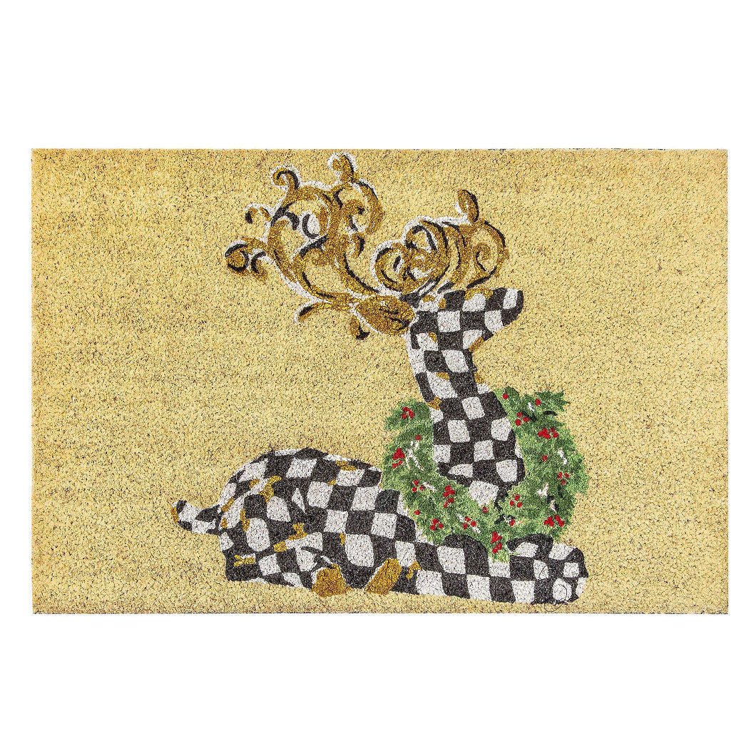 Deer Entrance Mat by MacKenzie - Childs - |VESIMI Design| Luxury Bathrooms and Home Decor