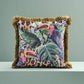 Design Cushion with Fringes Monstera - |VESIMI Design| Luxury Bathrooms and Home Decor