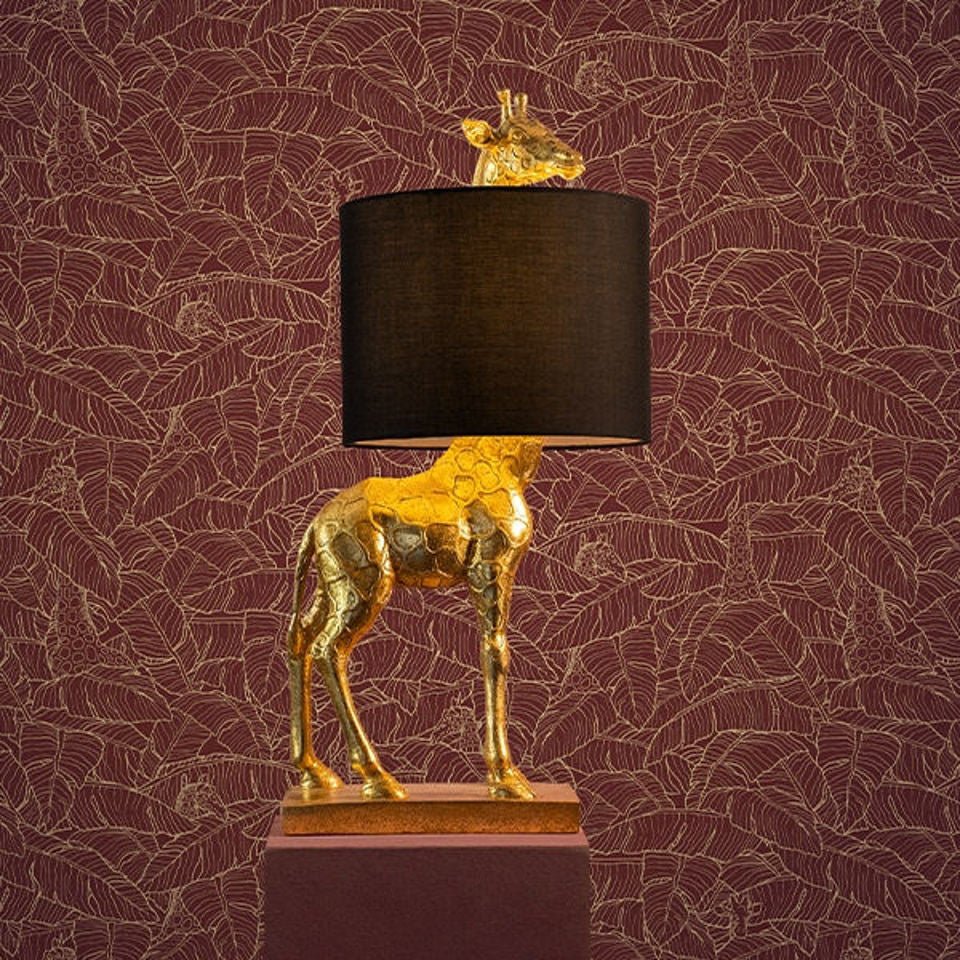 Design Table Lamp Giraffe Lucie in Black and Gold - |VESIMI Design|
