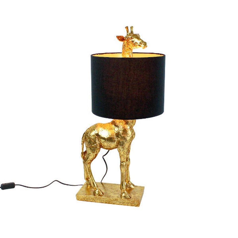 Design Table Lamp Giraffe Lucie in Black and Gold - |VESIMI Design|