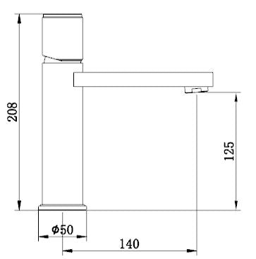 Waschtischarmatur im Gun Metal-Design