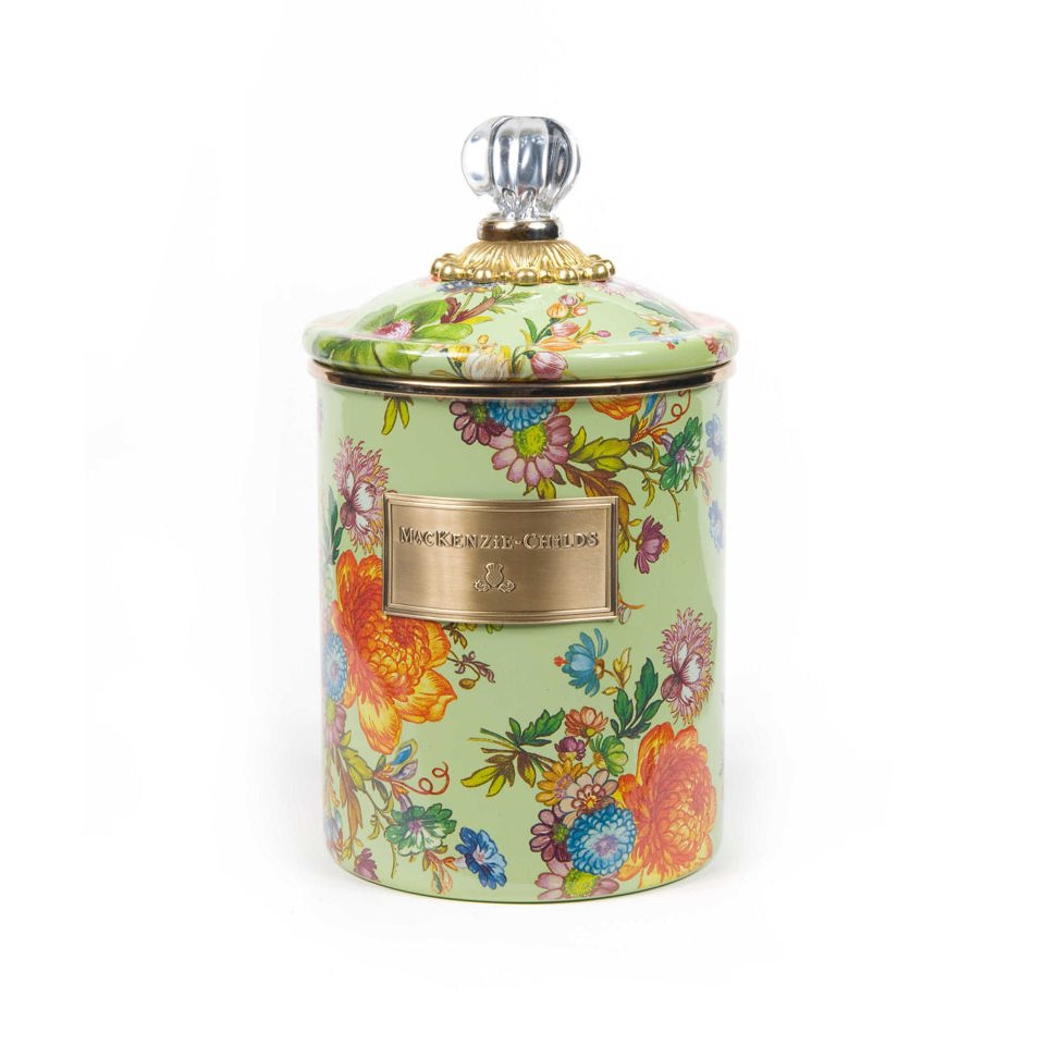 Flower Market Medium Canister - Green