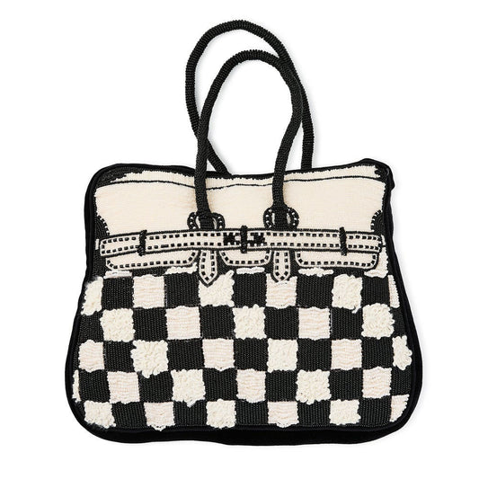 Mackenzie-Childs Doodles Handbag Shaped Throw Pillow