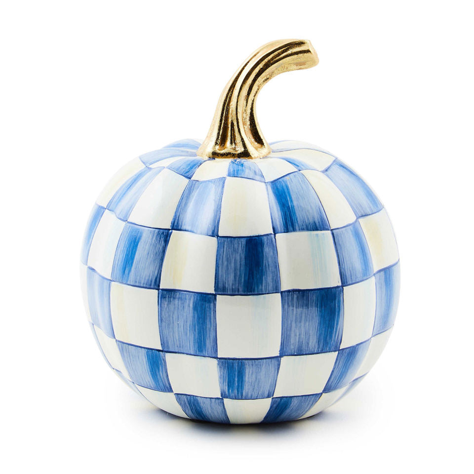 Royal Check Mini Pumpkin - MacKenzie-Childs Halloween decoration