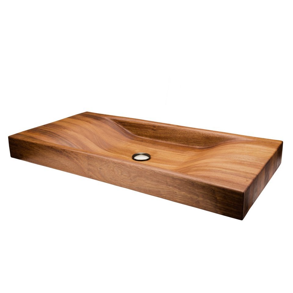 Elegant Handmade Design Bathroom Iroko Wooden Sink - |VESIMI Design|