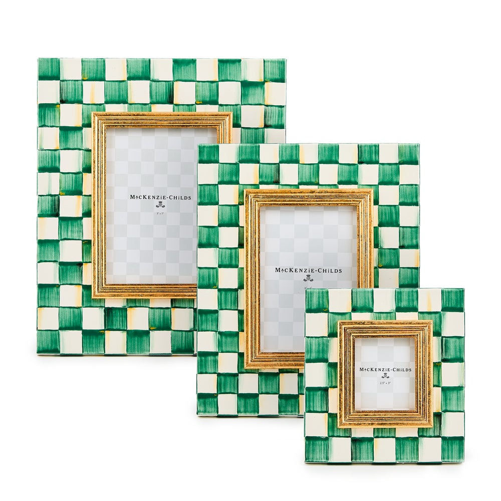 MacKenzie-Childs Emerald Check 4" x 6" Frame