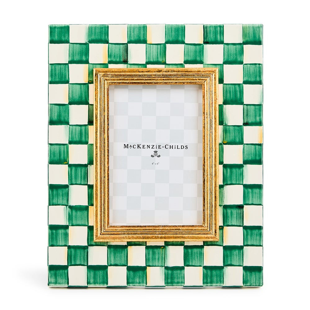 MacKenzie-Childs Emerald Check 4" x 6" Frame