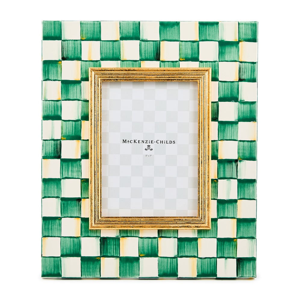 Emerald Check 5" x 7" Frame by MacKenzie-Childs