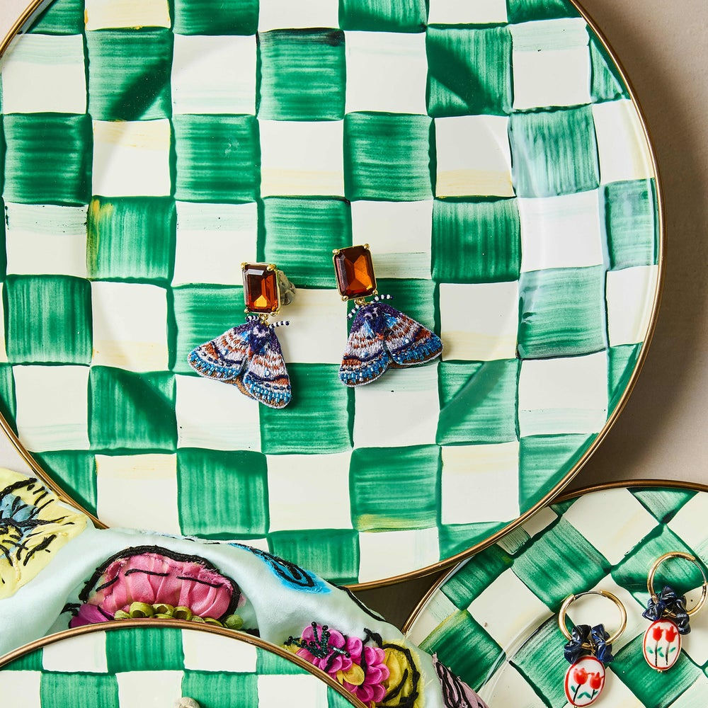 Emerald Check Charger/Plate MacKenzie-Childs