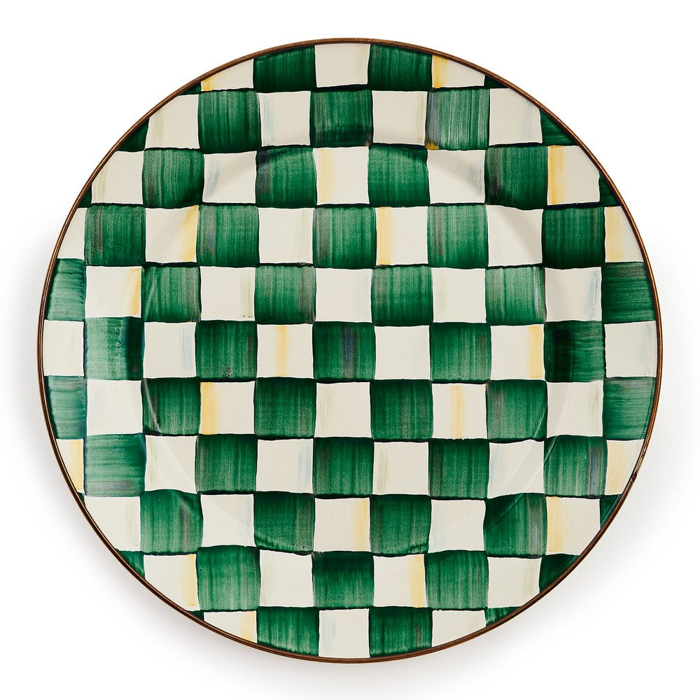 Emerald Check Charger/Plate MacKenzie-Childs