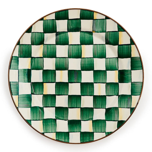 Emerald Check Charger/Plate MacKenzie-Childs