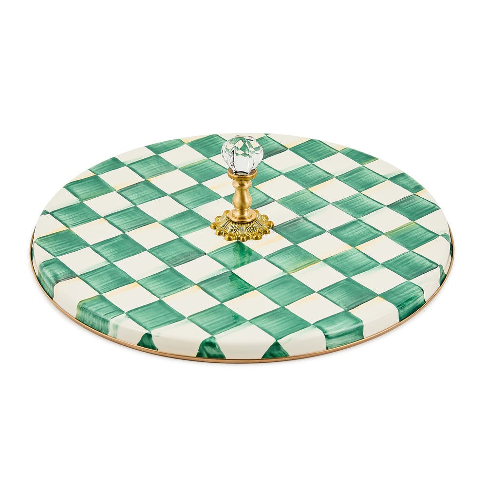 Emerald Check Cheese Course by MacKenzie-Childs