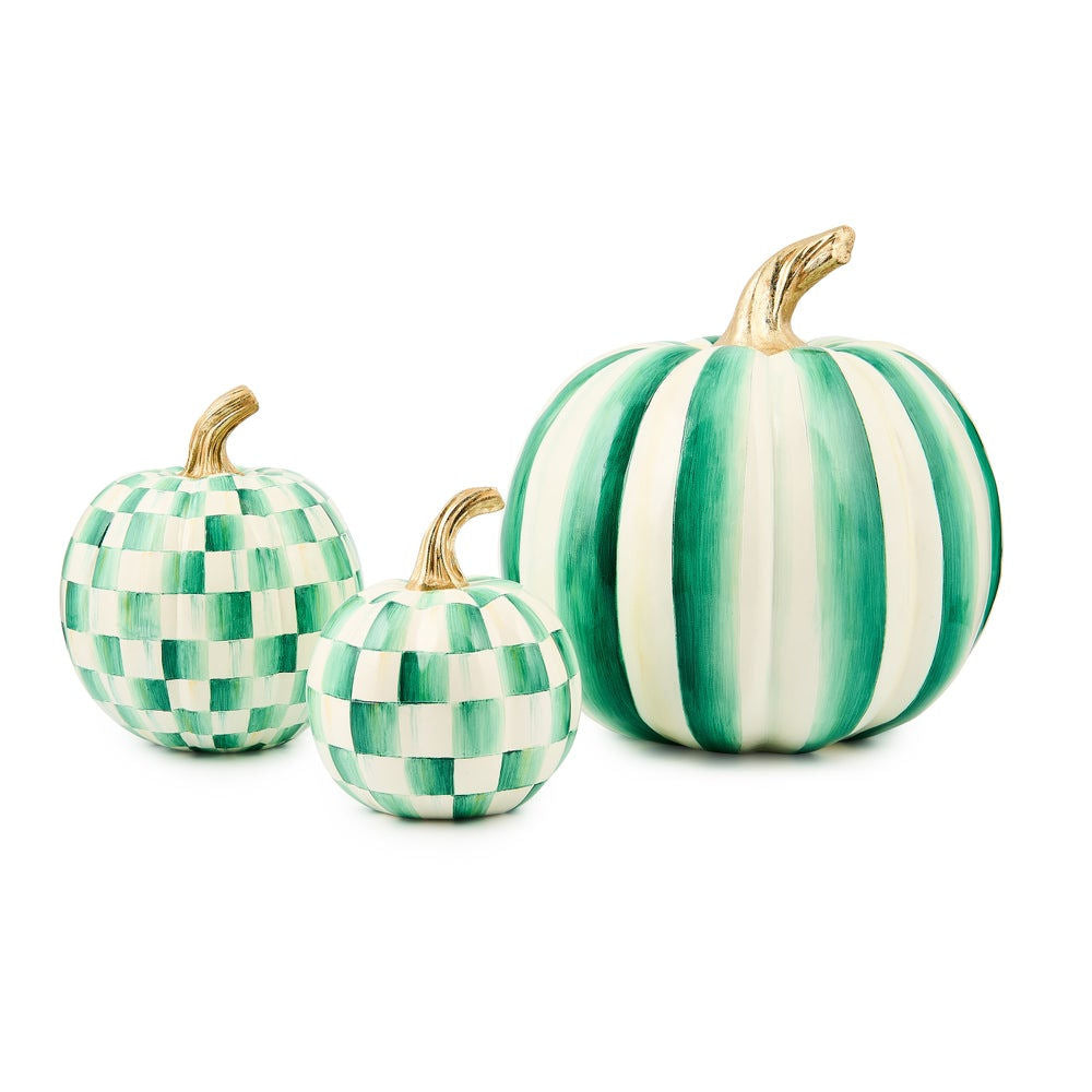 Emerald Stripe Medium Pumpkin by MacKenzie-Childs
