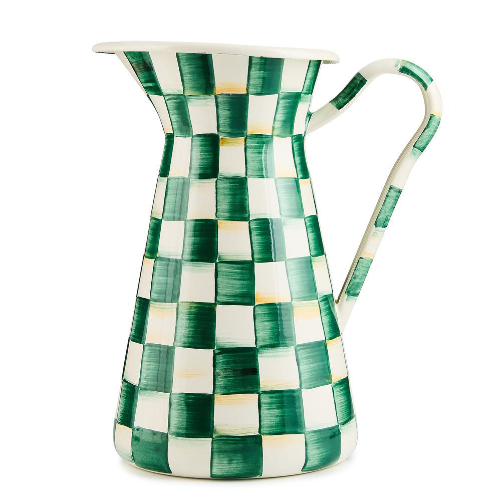 Emerald Check Large Practical Pitcher – |VESIMI Design|