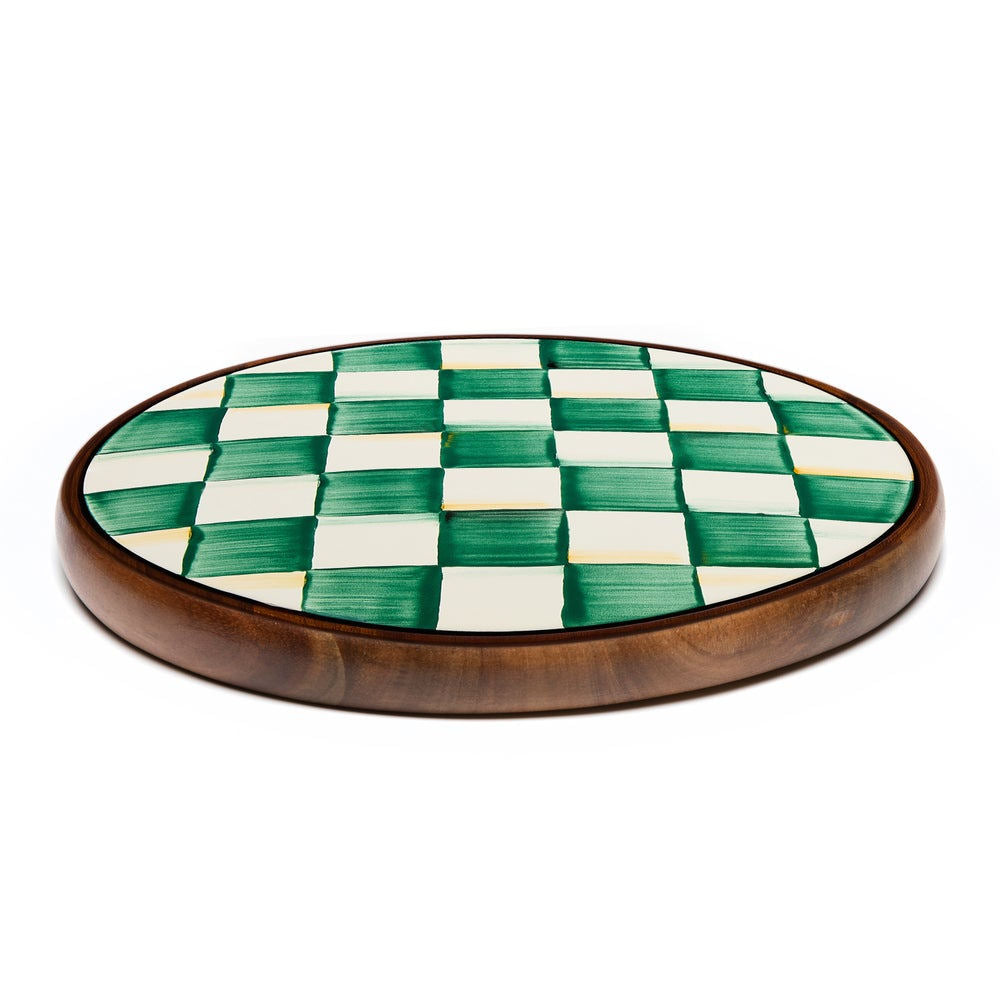 Emerald Check Large Trivet by MacKenzie-Childs