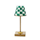 Emerald Check LED Rechargeable Cafe Table Lamp Mackenzie-Childs