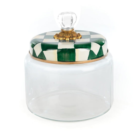 Emerald Check Medium Kitchen Canister by MacKenzie - Childs - |VESIMI Design|