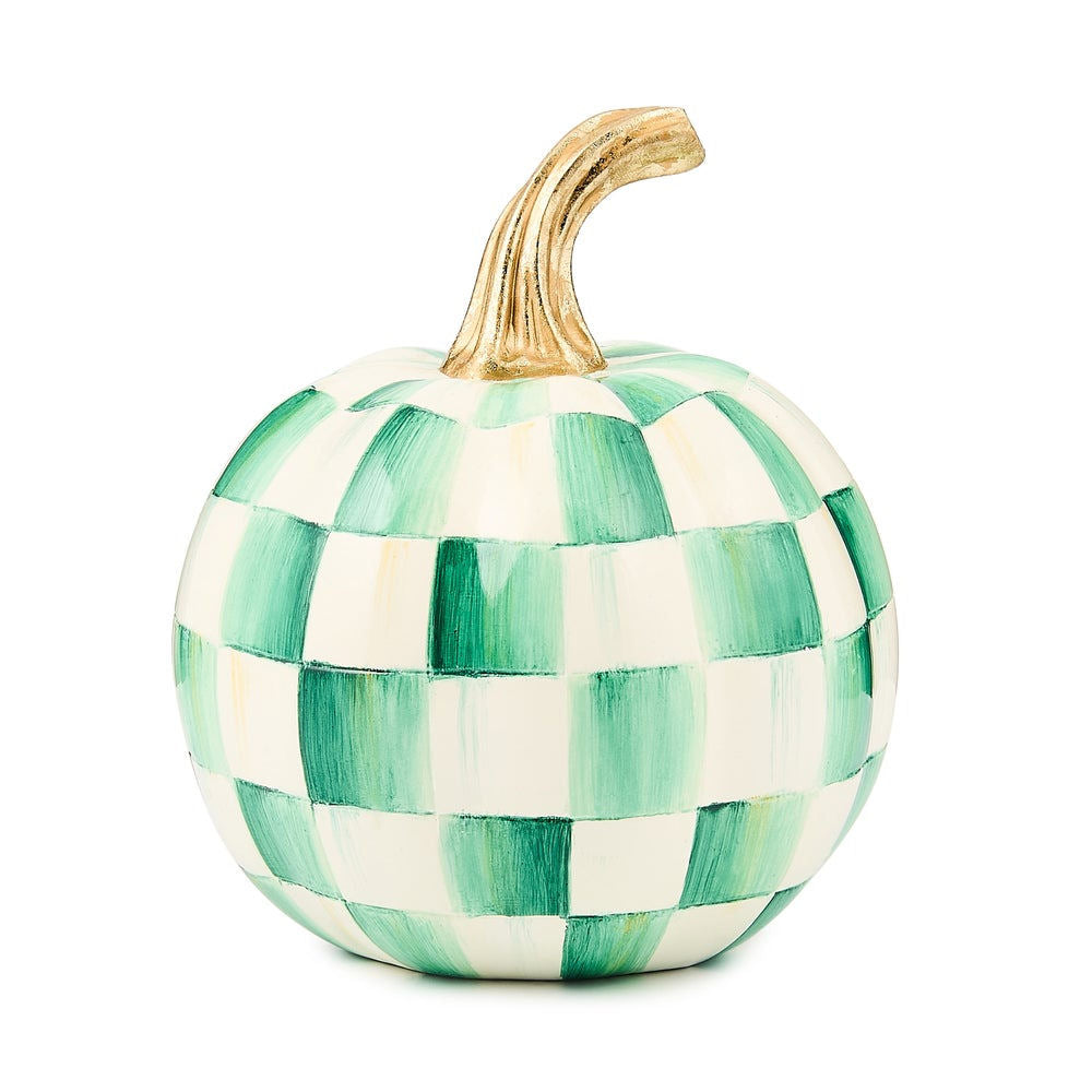 Emerald Check Mini Pumpkin