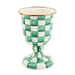 Emerald Check Pedestal Vase by MacKenzie-Childs