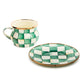 Emerald Check Saucer by MacKenzie-Childs