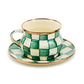 Emerald Check Saucer by MacKenzie-Childs