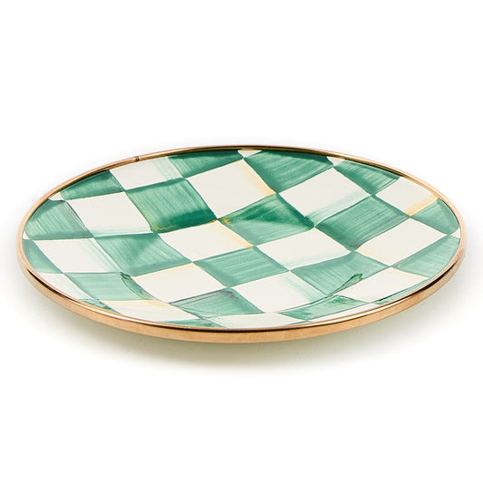 Emerald Check Saucer by MacKenzie-Childs