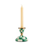 Emerald Check Short Candlestick by MacKenzie-Childs