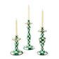 Emerald Check Small Candlestick by MacKenzie-Childs