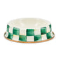 Emerald Check Small Pet Dish by Mackenzie-Childs