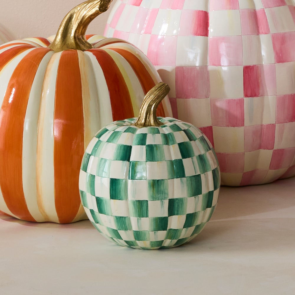 Emerald Check Small Pumpkin by MacKenzie-Childs – |VESIMI Design|