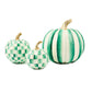 Emerald Check Small Pumpkin by MacKenzie-Childs