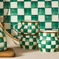 MacKenzie-Childs Emerald Check Teacup