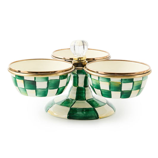 Emerald Check Triplicity by MacKenzie-Childs