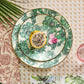 Emerald English Garden Enamel Charger/Plate - |VESIMI Design|