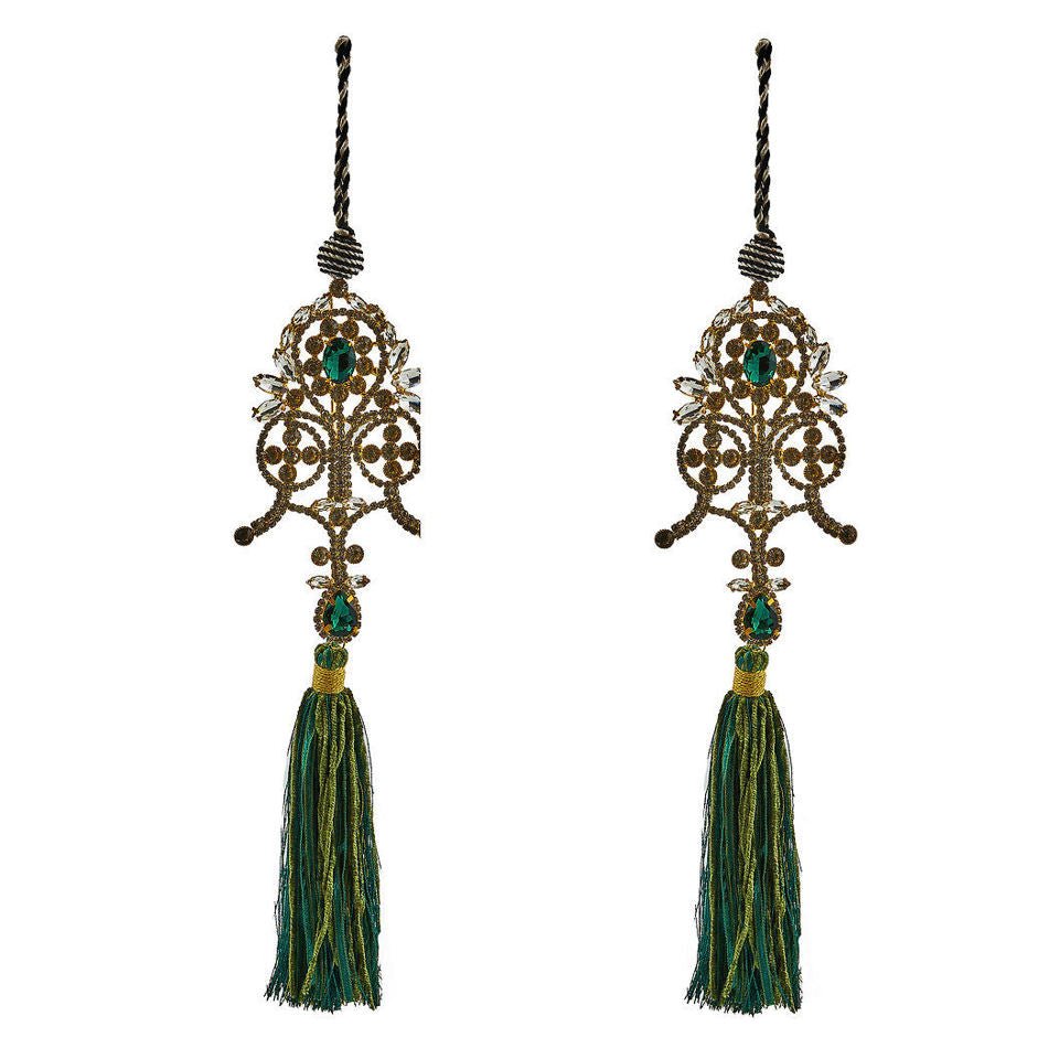 Emerald Luxe Emblem Tassels, Set of 2 - |VESIMI Design| Luxury Bathrooms and Home Decor