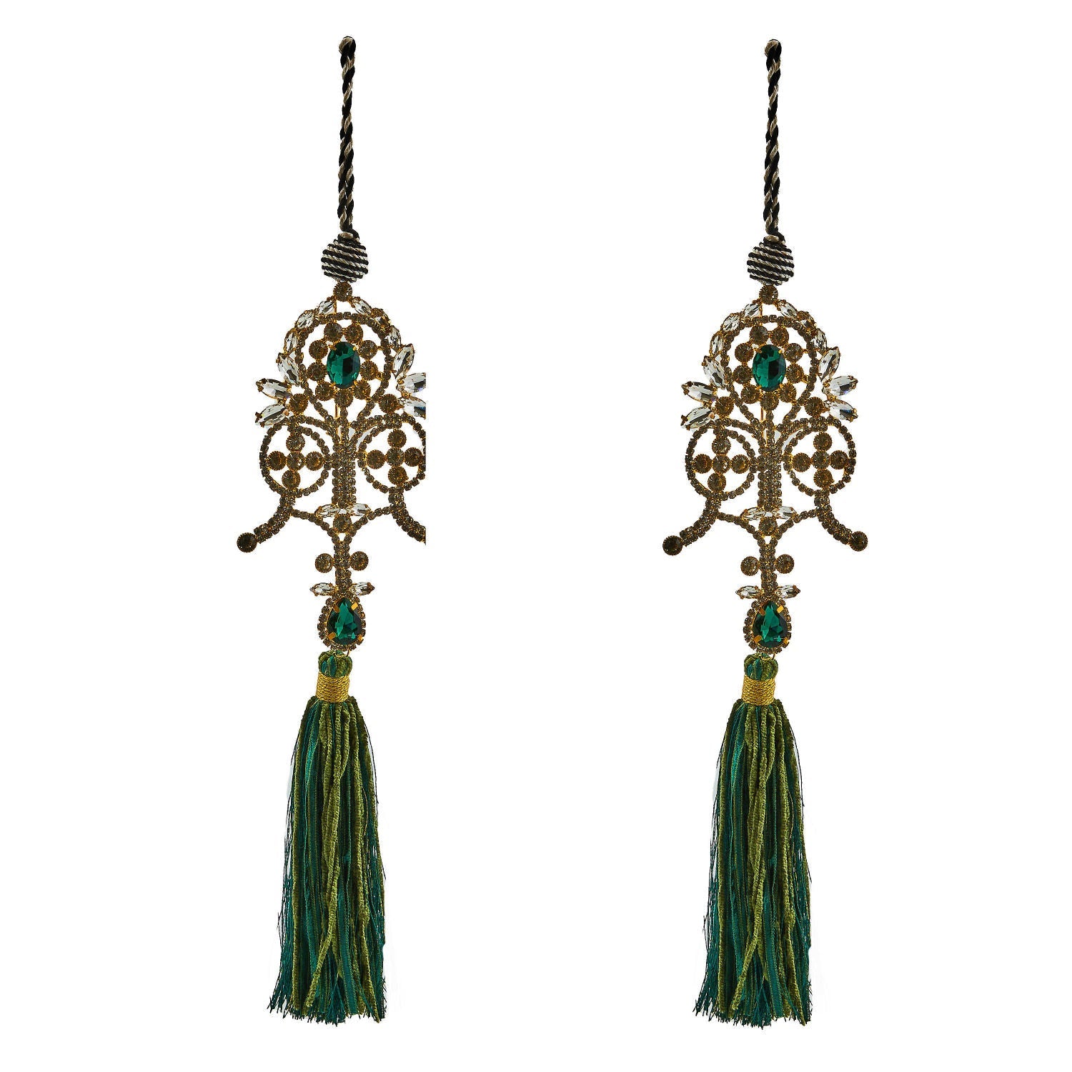 Emerald Luxe Emblem Tassels, Set of 2 - |VESIMI Design| Luxury Bathrooms and Home Decor