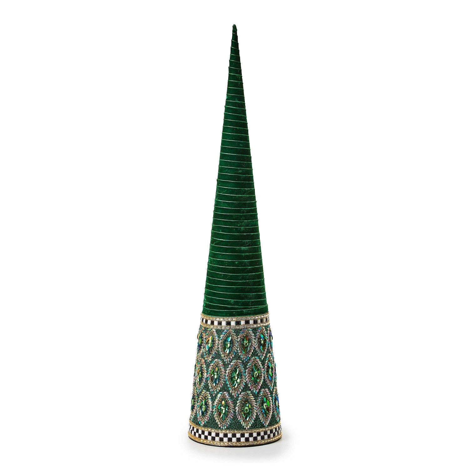 Emerald Luxe Large Beaded Cone Tree - |VESIMI Design| Luxury Bathrooms and Home Decor