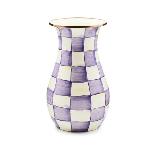 Violet Check Tall Vase by MacKenzie-Childs