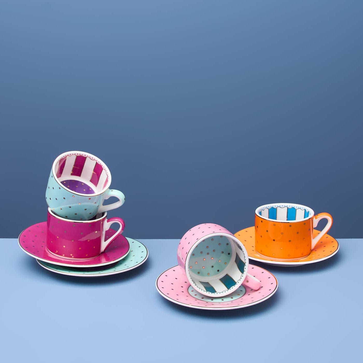 Espresso cups Fancy Colors, set of 4 - |VESIMI Design| Luxury Bathrooms and Home Decor