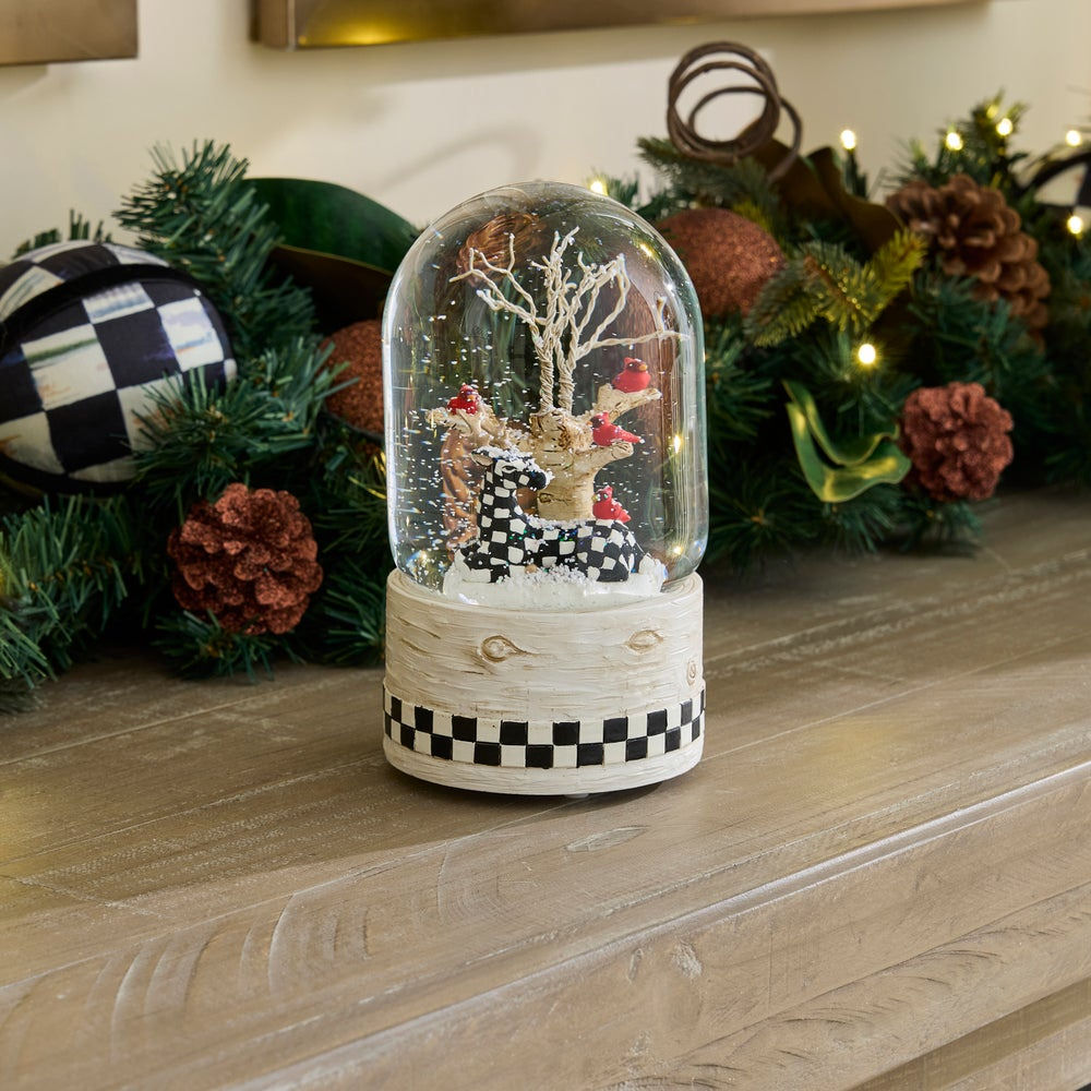 Farmhouse Deer Snow Globe