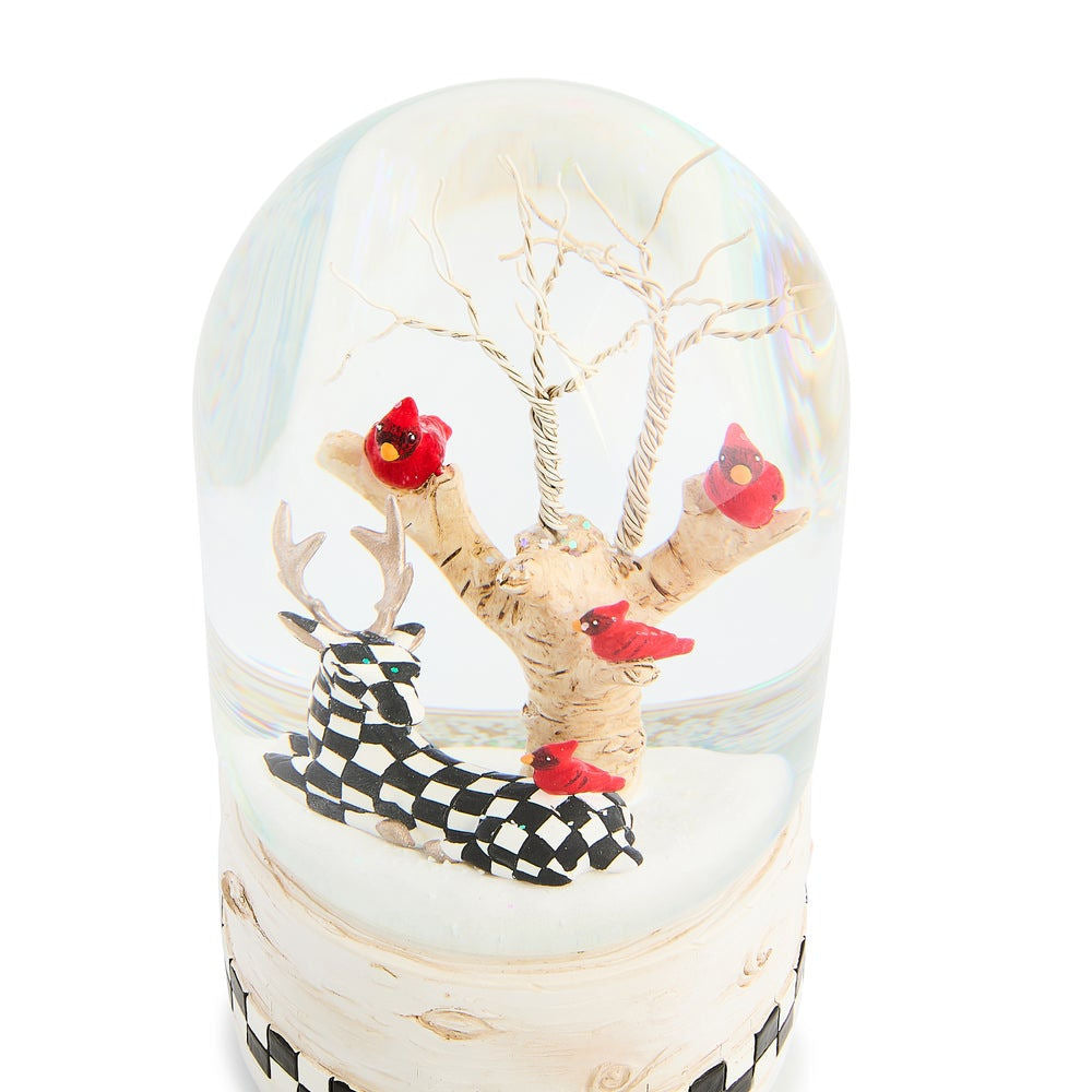 Farmhouse Deer Snow Globe