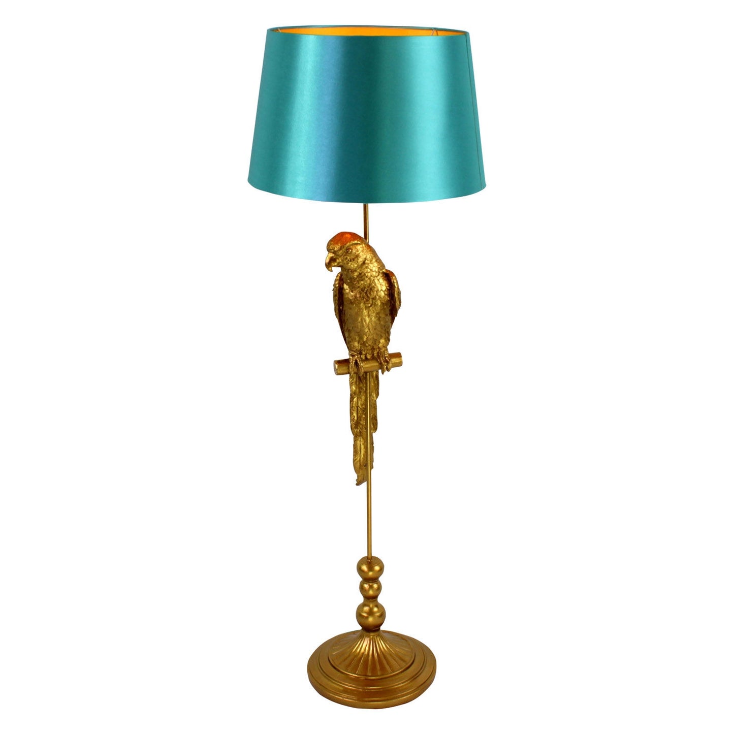 Parrot Tammy Floor Lamp, Gold / Turquoise