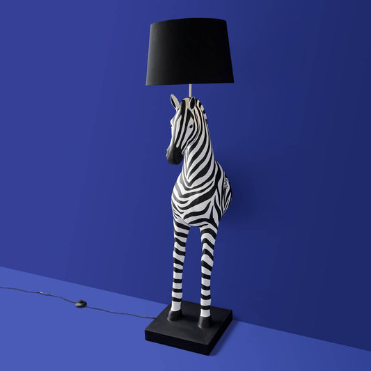 Floor Lamp Zebra Zora, Black & White - |VESIMI Design| Luxury Bathrooms and Home Decor