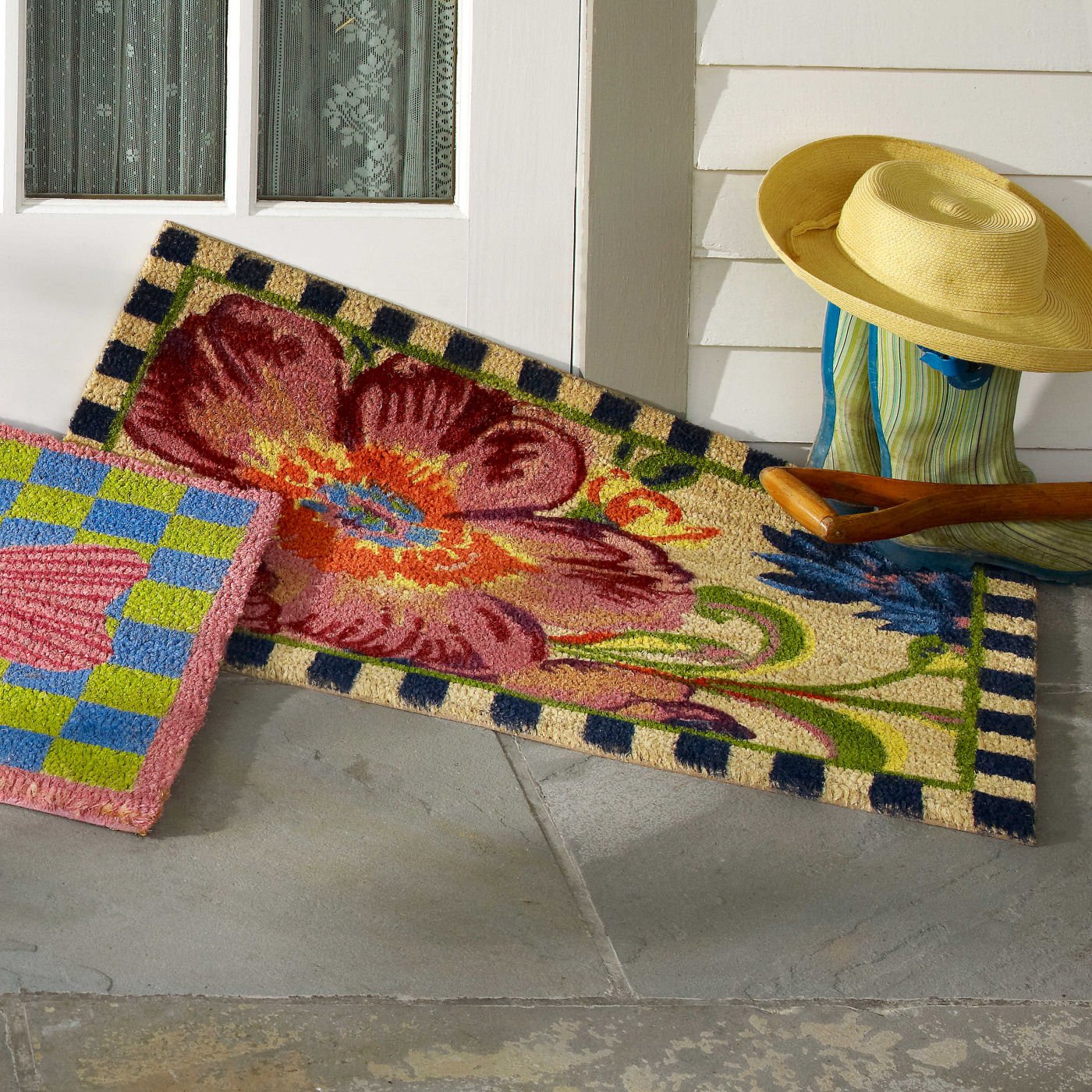 Flower Market Entrance Mat by MacKenzie-Childs - |VESIMI Design| Luxury Bathrooms and Home Decor