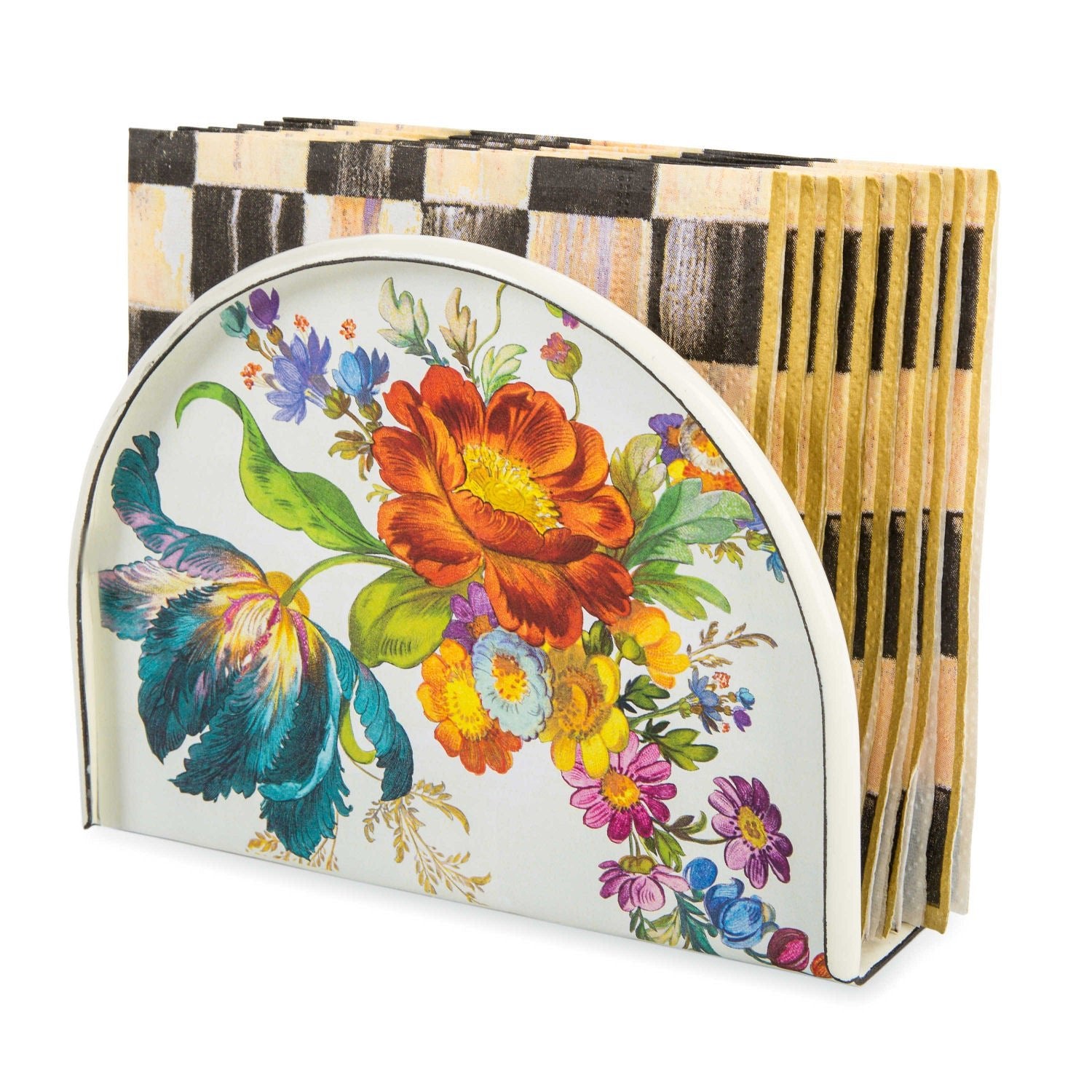 Flower Market Napkin Holder - White - |VESIMI Design| Luxury Bathrooms and Home Decor