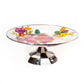 Flower Market White Pedestal Platter - Small - |VESIMI Design| Luxury Bathrooms and Home Decor